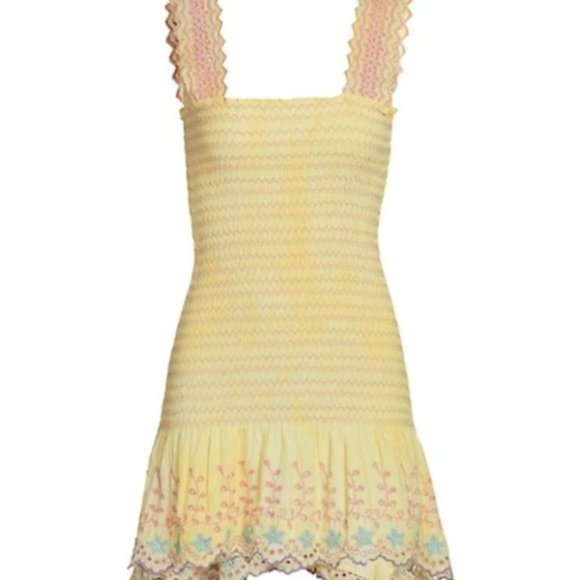 Loveshackfancy Jax smocked ruffle mini dress S - Picture 9 of 17